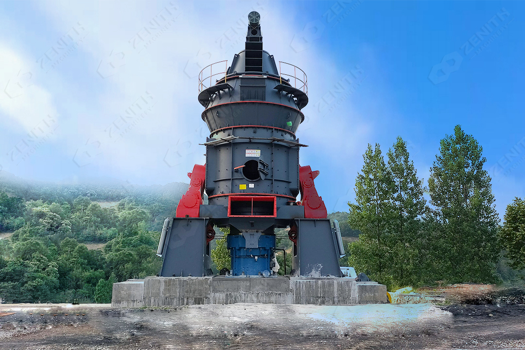 Cutaway diagram showing the internal working principle of the LM Vertical Grinding Mill