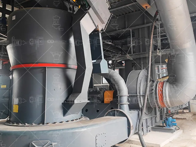 Red mud roasting material crushing, ball milling, air separation and magnetic separation production line