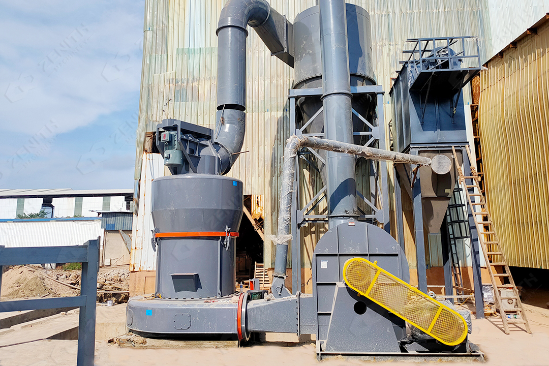 MTW European Trapezium Mill in operation processing limestone