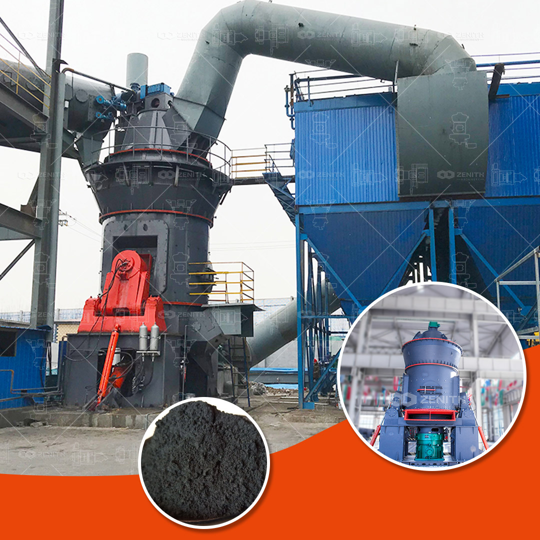 Diagram illustrating the working principle of the LM Vertical Grinding Mill for coal powder preparation.