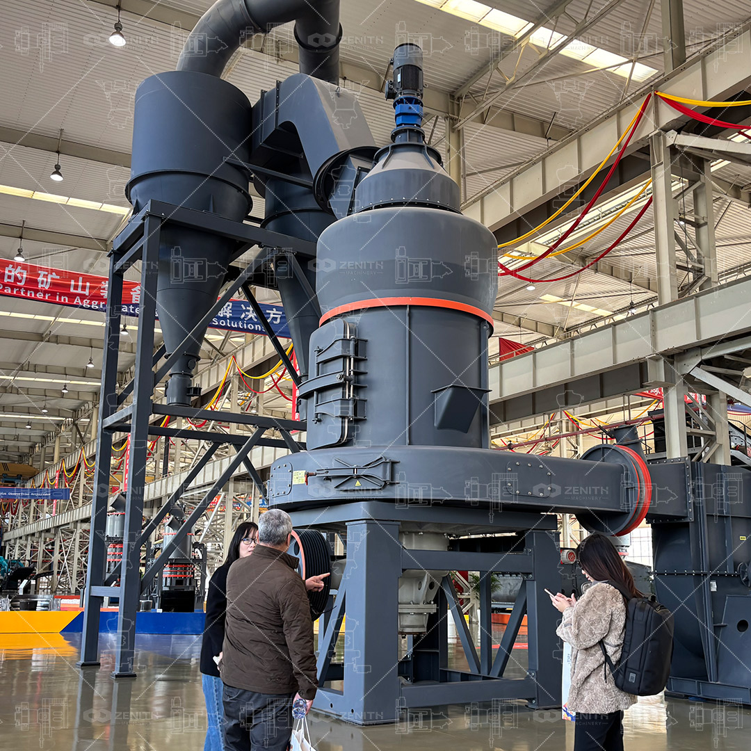 Technical diagram illustrating the internal working principle and airflow of the MTW European Trapezium Mill.