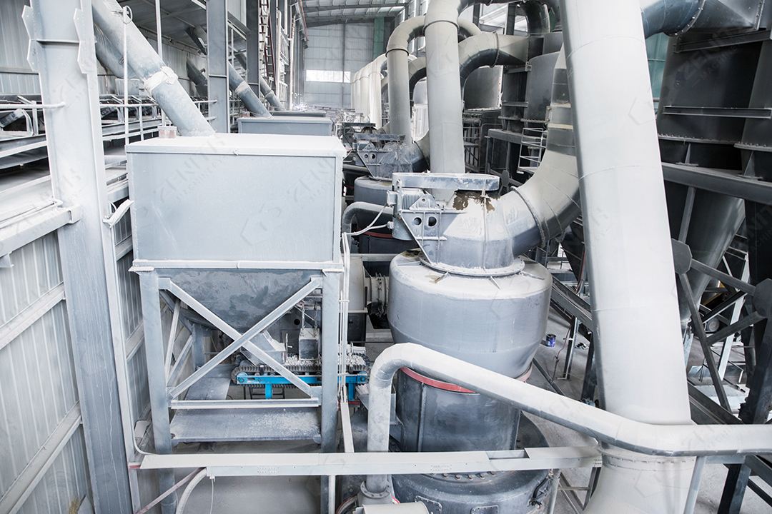 Zenith white limestone grinding plant in Indonesia with MTW mill
