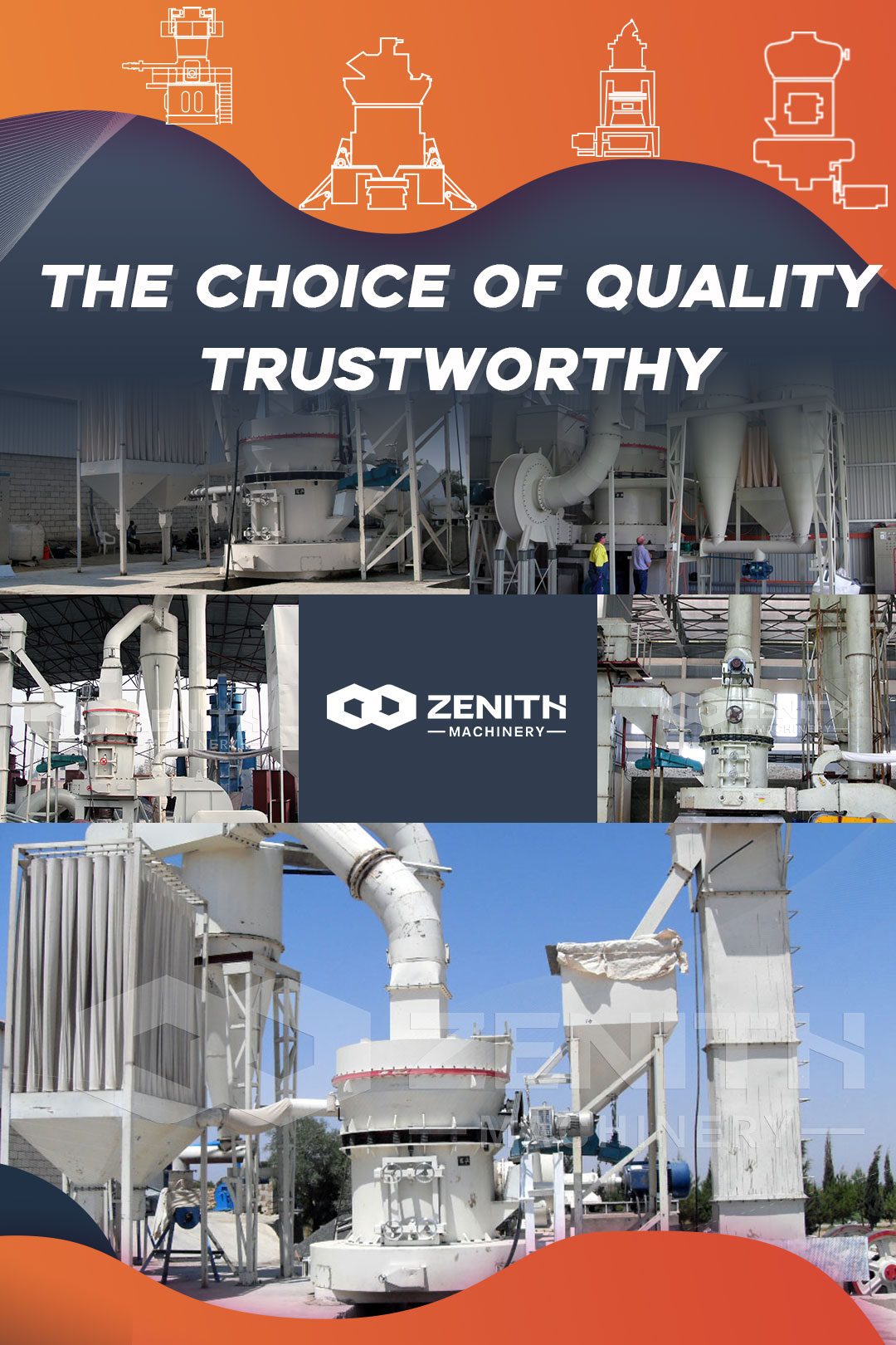 Pulse dust collector system used for environmental protection in limestone grinding