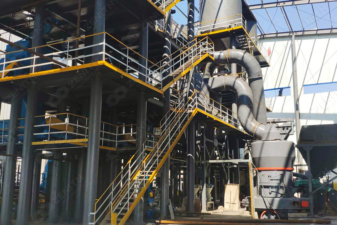 Zenith grinding mill installation in an African limestone processing plant