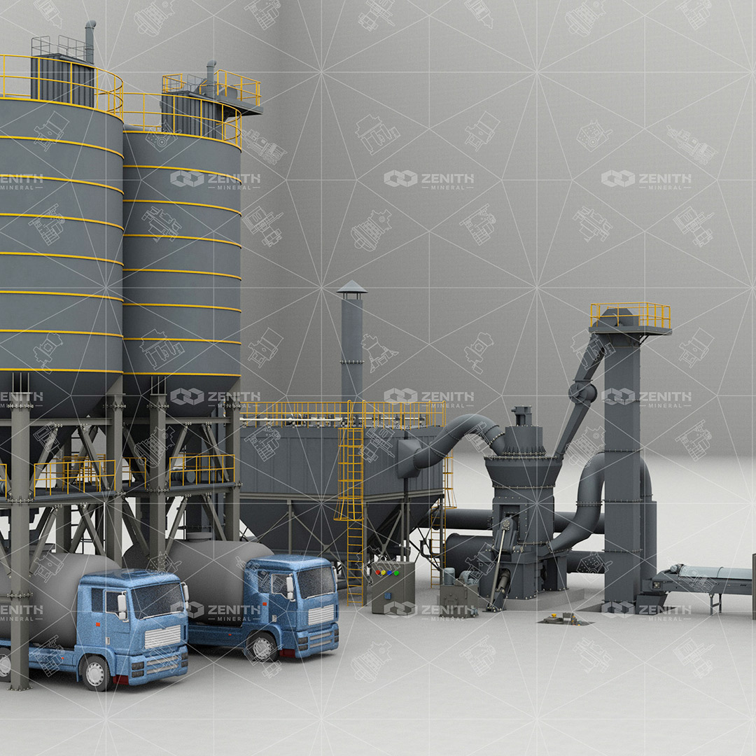 Installed Lm1300 vertical roller mill at an Indonesian port-based grinding plant for lost foam casting powder production